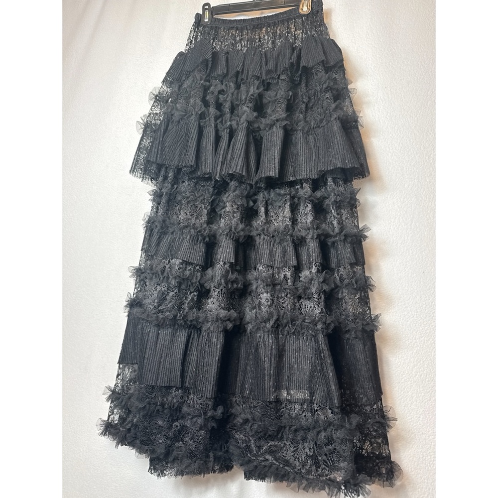 Free People Turn It Up Half Slip Maxi Skirt Black Small - Picture 4 of 4